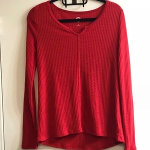 NWT SO Relaxed Red Long Sleeve Top